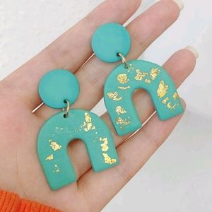 🍉5 for $25* Brushed Gold Resin Earrings